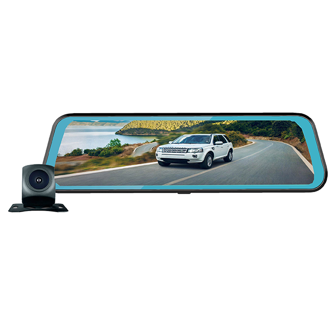 MD966M FHD Stream media mirror dash cam 1080P+1080P  - 副本