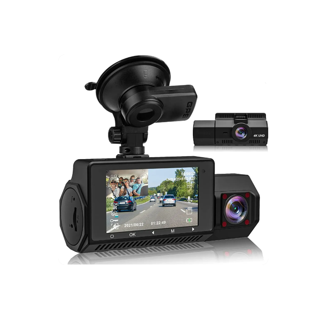 T600 3 LENS 4K+1080P+1080P Car DVR HDR  