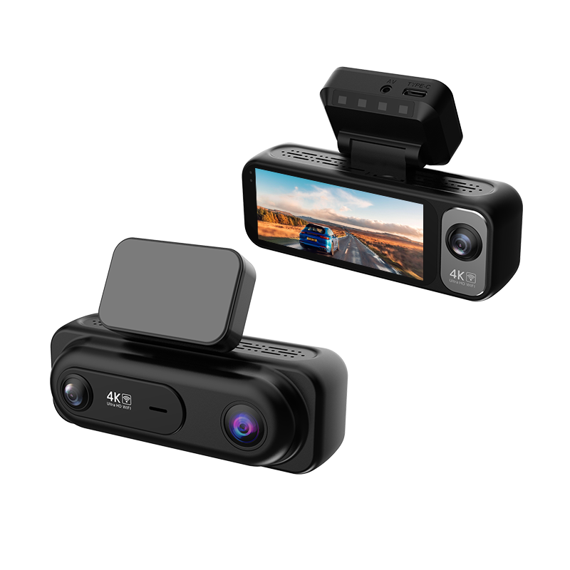 T900 4 CH 4K Telephoto Car DVR WIFI GPS Dash Cam 
