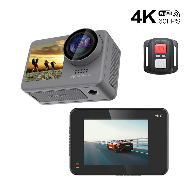 X4 5M Body Waterproof 4K Action Camera EIS Dual Screen Remote Control 